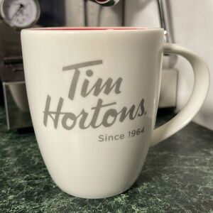 Tim Hortons #14 Limited Edition white mug with red interior